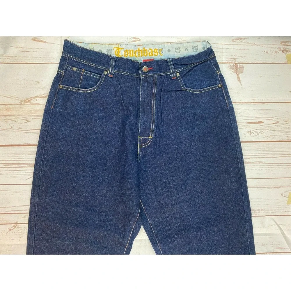 Touchbase Jeans Mens Relax Fit Straight Leg Zipper Fly 34X32